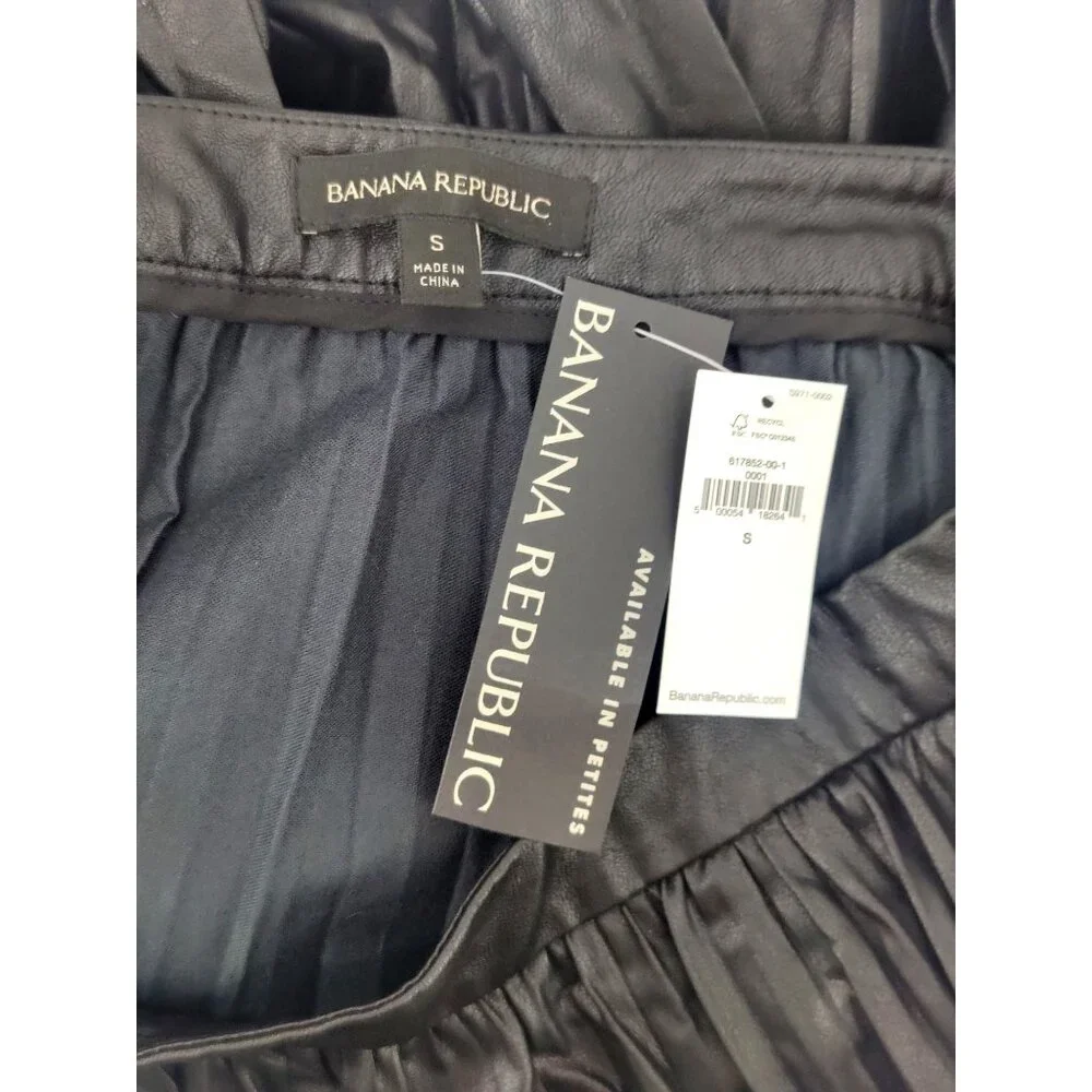 New Banana Republic Long Faux Leather Skirt Size S - Picture 8 of 9